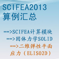 固体力学solid的二维弹性平面应力（eliso2d）【SciFEA2013算例】