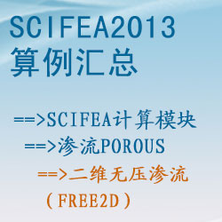 渗流porous的二维无压渗流（free2d）【SciFEA2013算例】