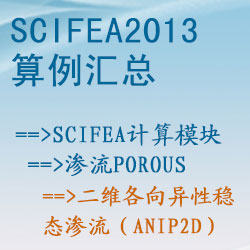 渗流porous的二维各向异性稳态渗流（anip2d）【SciFEA2013算例】