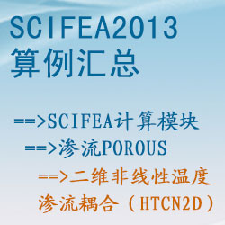 渗流porous的二维非线性温度渗流耦合（htcn2d）【SciFEA2013算例】